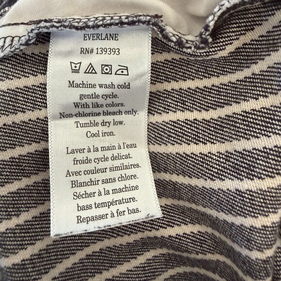 Everlane Pinstripe Utility Barrel Jeans - Size 0 - Picture 3 of 3